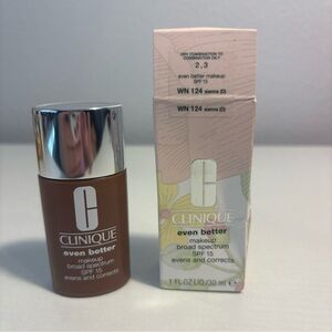 Clinique Even Better Makeup SPF 15 WN 124 Sienna NIB